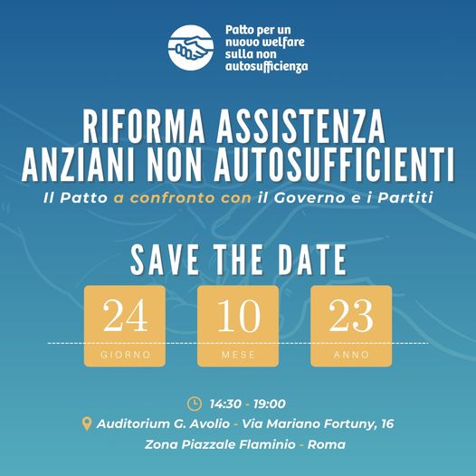 Riforma Assistenza Anziani Non Autosufficienti – incontro a Roma